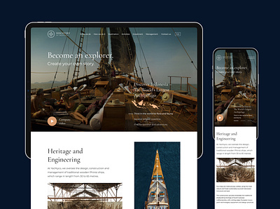 Discovery by Yachtyco design discovery site travel site travels uiux website