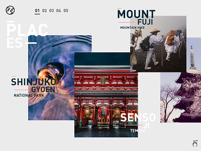 Travel Inspiration design inspiration japan layout photography tokyo travel typography ui user interface ux wip