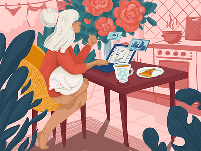 Stay at Home Illustration