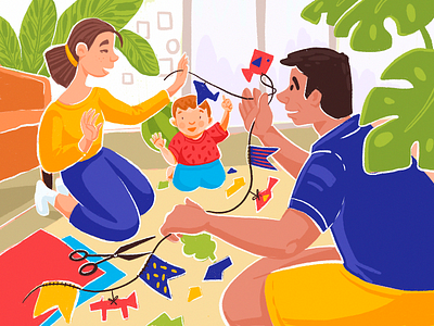 Family Time Illustration