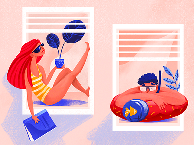 Vacation Dreamers Illustration