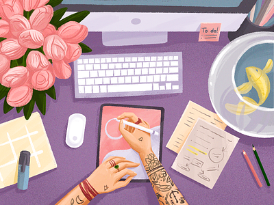 Creative Workspace Illustration