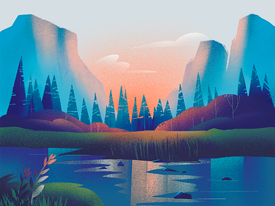 Nature Gradients Illustration