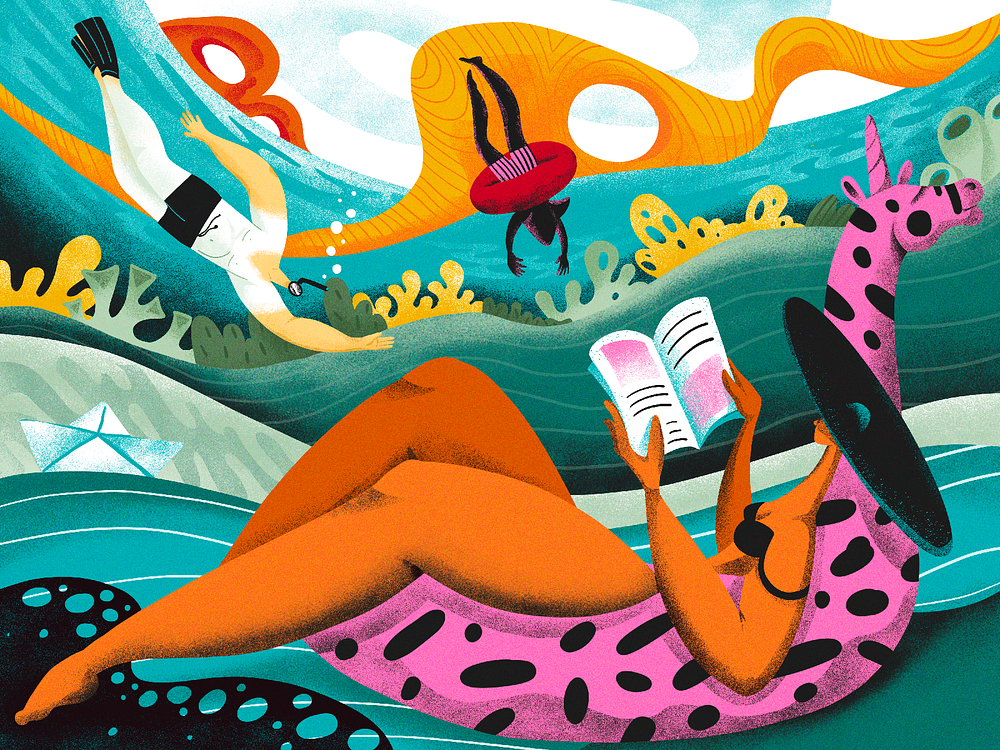 Beach Holiday Illustration By Tubikarts On Dribbble 