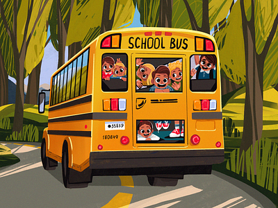 School Bus Drawing designs, themes, templates and downloadable graphic  elements on Dribbble
