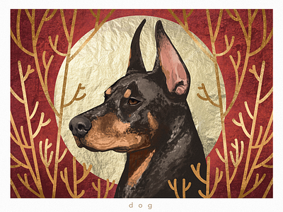 Dog Portrait Illustration