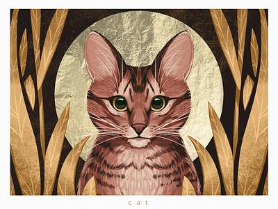 Cat Portrait Illustration animals cat characters design design studio digital art digital artist digital artwork digital illustration digital painting feline graphic design illustration illustration art illustrations illustrator nature pets portrait procreate