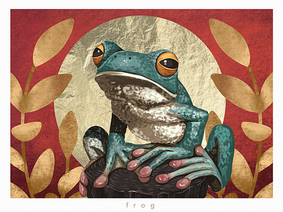 Frog Portrait Illustration