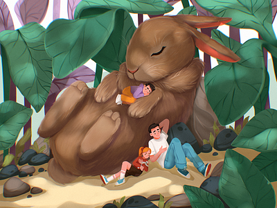 Book Illustration: Sleepy Bunny