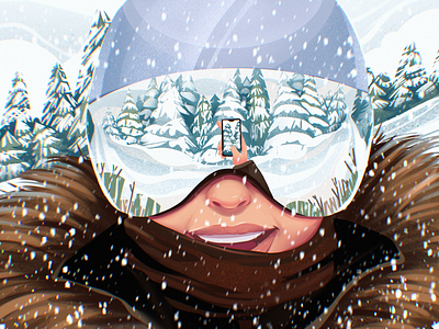 Active Winter Illustration