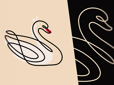 Swan Linedrawing Illustration designs, themes, templates and downloadable  graphic elements on Dribbble