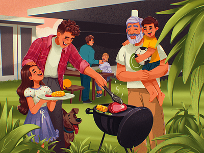 Family Weekend Illustration