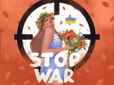 Stop The War art danger design design studio digital art digital illustration flowers graphic design illustration illustration art illustrations illustrator no war procreate spring stand with ukraine stop war support ukraine ukraine woman