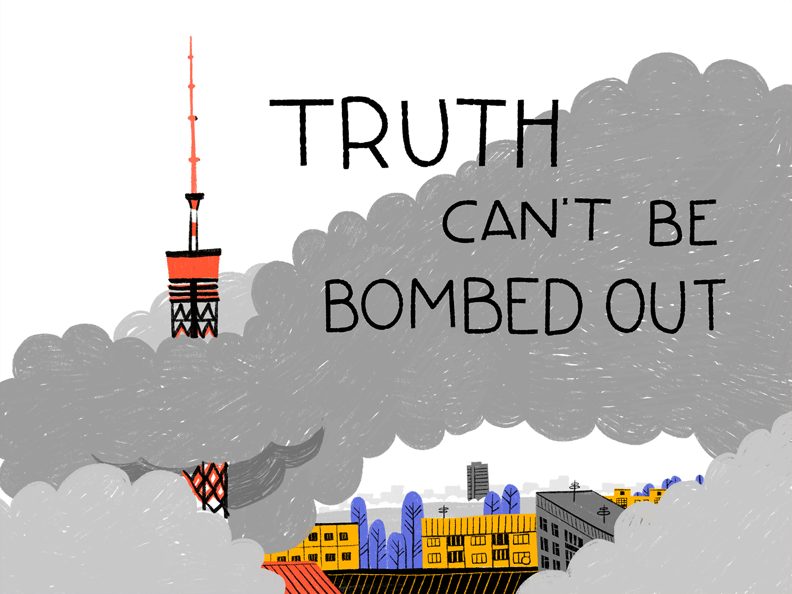 Truth Can't Be Bombed Out by tubik.arts on Dribbble