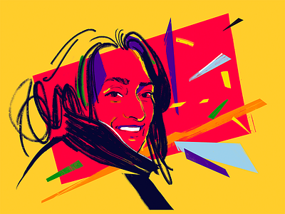 Zaha Hadid Digital Portrait