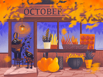 Cozy October Illustration