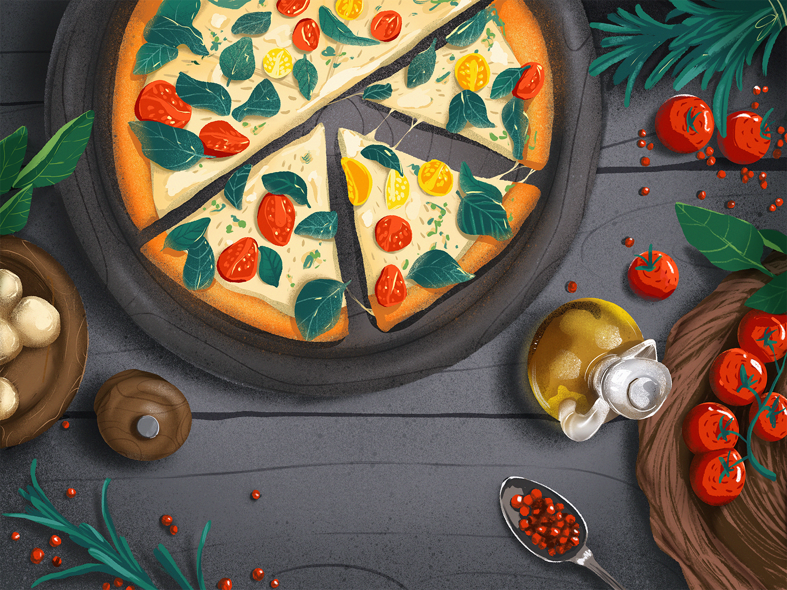 Italian Food Illustration by tubik.arts