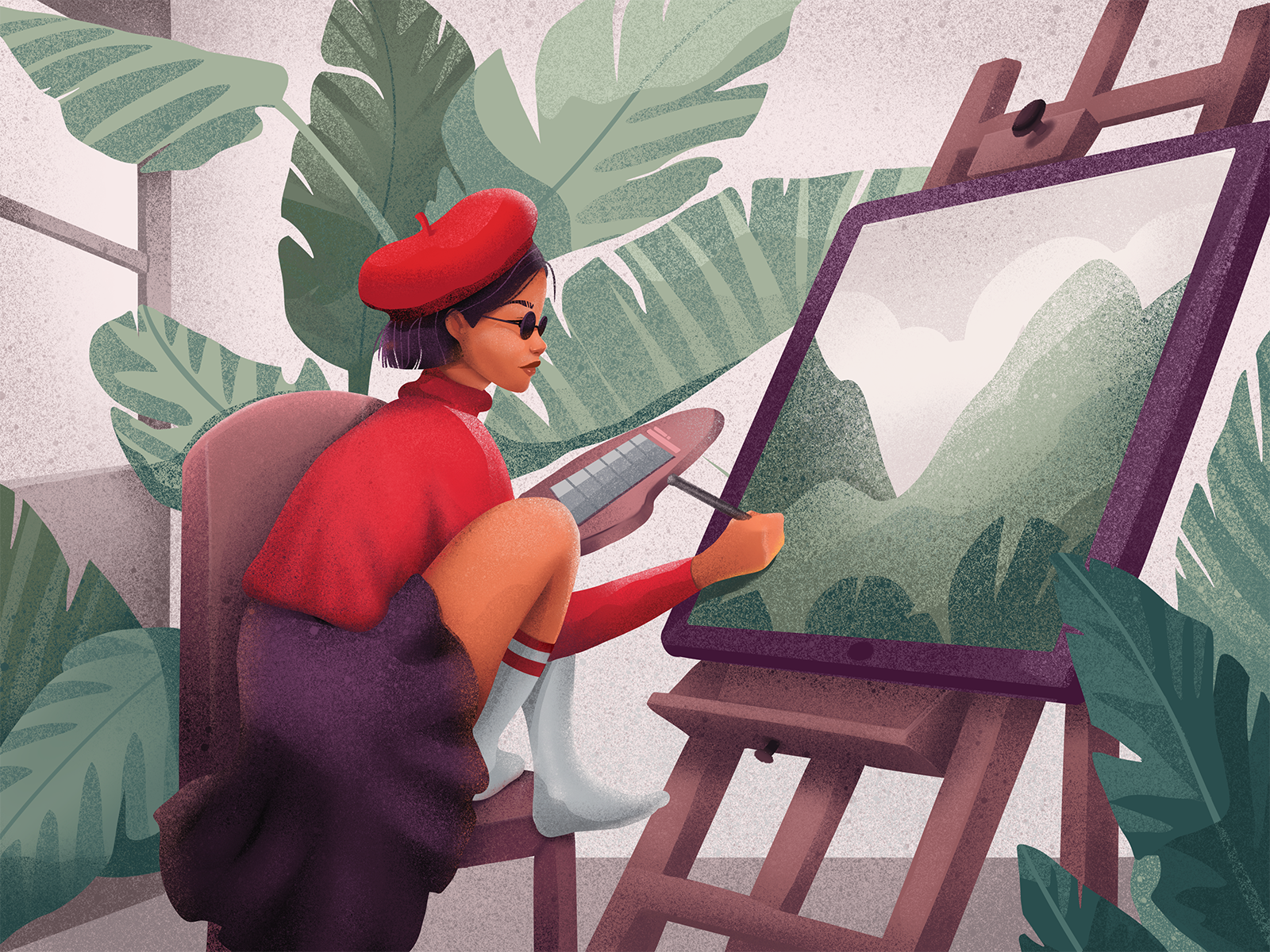 Back to the Wild Illustration girl illustration art creative process environment nature design process painter painting art artist procreate character digital painting digital illustration illustrator design studio illustration graphic design digital art design