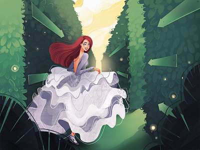 Pursuing Inspiration Illustration artwork blog illustration character design design studio digital art digital illustration digital painting graphic design illustration illustration art illustrator inspiration nature nature illustration park princess running woman woman illustration