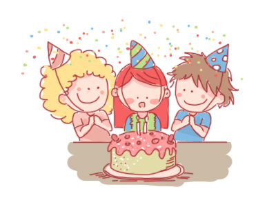 Happy Birthday! birthday birthday cake birthday party child children fun happy illustration party