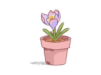Flowerpot cute flower flowerpot fun illustration pot