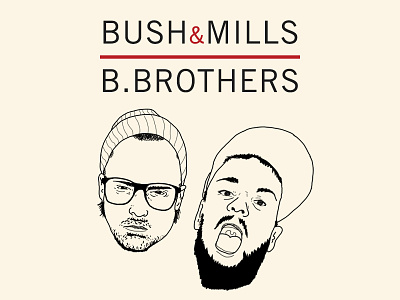 Bush & Mills the b.brothers bushmills character characters illustration irish whiskey