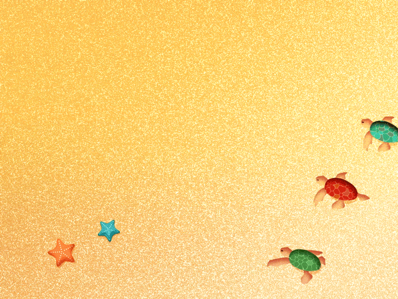 Turtles 2d animation beach motion starfish turtles