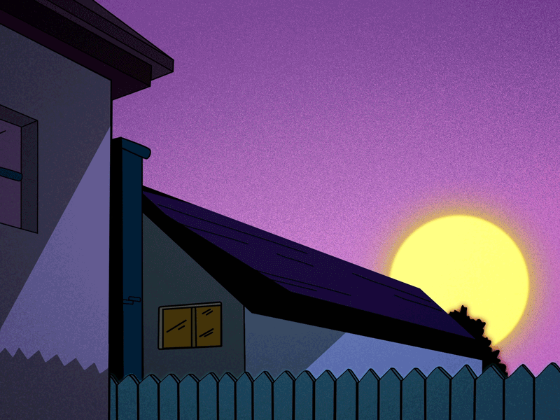 Sunrise in 742 Evergreen Terrace 2d animation after effects evergreen terrace motion simpsons sunrise