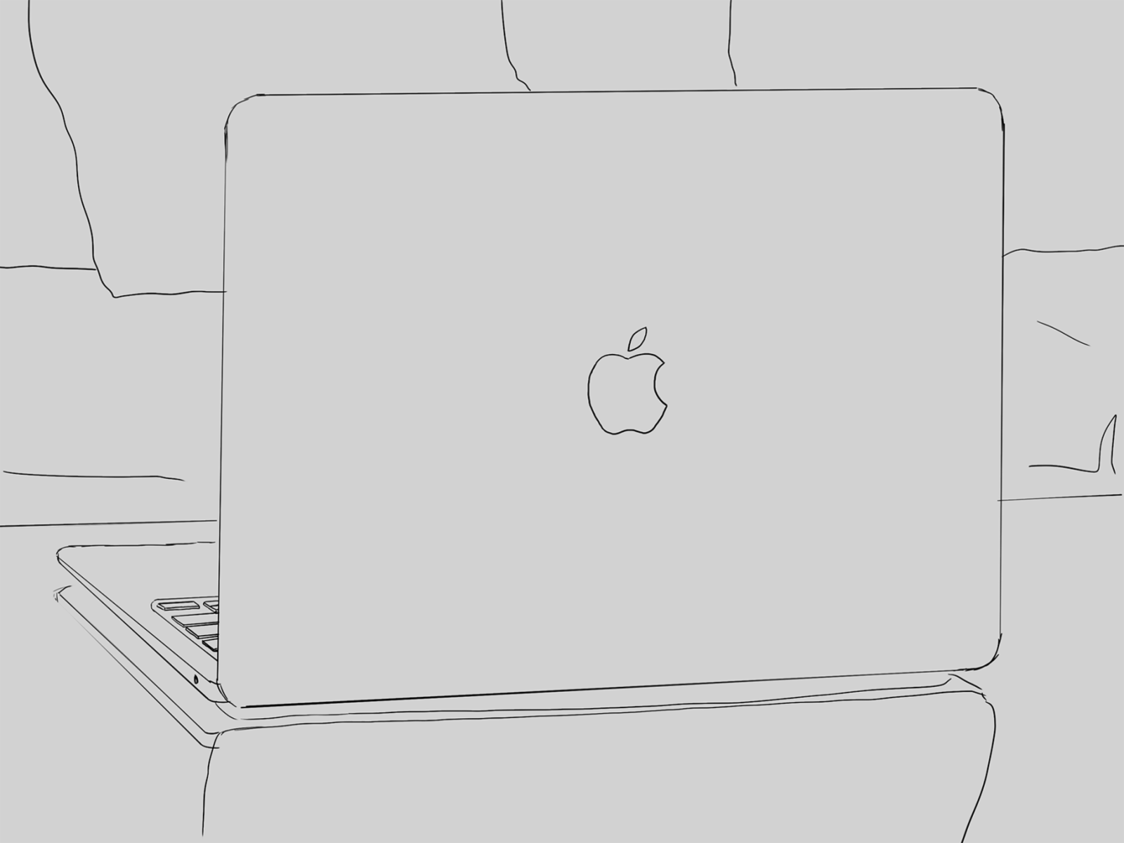 MacBook Pro 16 inch Clay Mockups Scene 12  Photoshop Figma Sketch