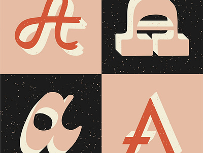 36 Days of Type - Letter A hand lettering illustrator lettering typogaphy