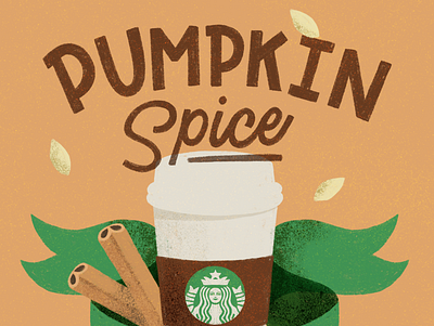 pumpkin spice & everything nice design hand lettering illustration ipad ipad lettering lettering procreate typography