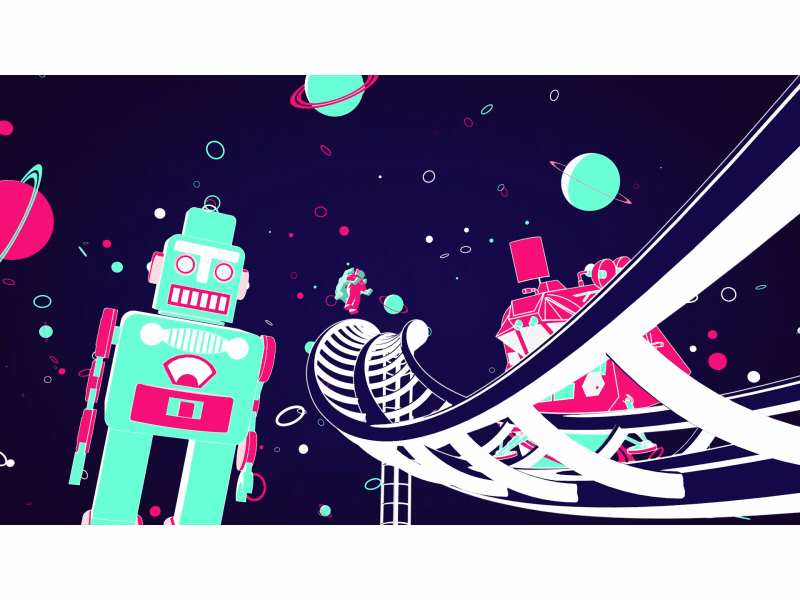 Motion Cafe Contest #03 astronaut color galaxy robot sketch and toon space spaceship