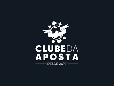 Clube da Aposta - Negative Version bet brand branding clube da aposta design graphic graphic design logo logotype sports