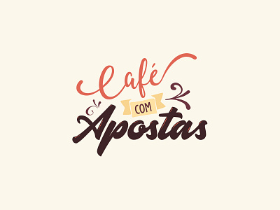 Café com Apostas - Lettering brand branding graphic design lettering logo logo design logotype sports