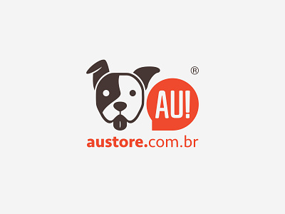 AuStore - Visual Signature. austore brand branding design dog graphic design logo logotype pet signature symbol visual