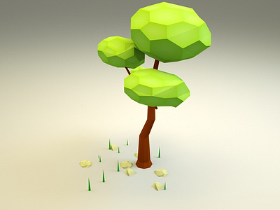 Tree 3d 3dmax c4d low poly