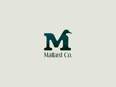 Mallard Co | Logo branding company gradient logo mallard retro texture