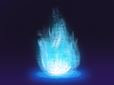 Flame | Experiment brush flame glow hand texture