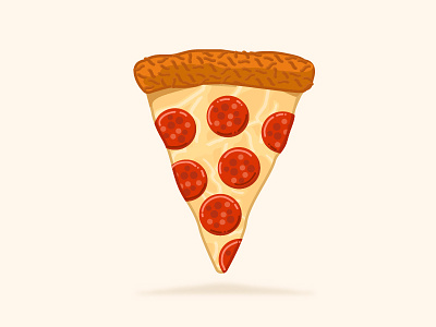 Delicious floating Pizza floating food pizza simple vector