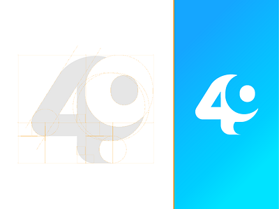 49 | Design Studio Logo | A simple refinement business company golden ration grid logo reconstruction studio