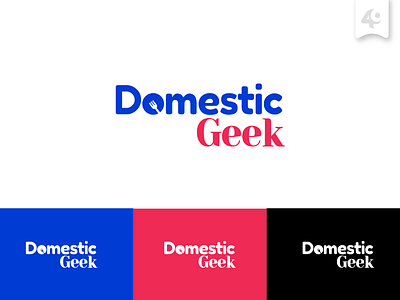 The Domestic Geek | Logo Redesign blogger brand domestic femenine food geek logo rebrand redesign vlogger