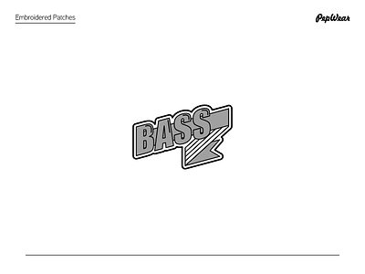 Bass Choir | Patch bass black choir embroidery icon patch silver white