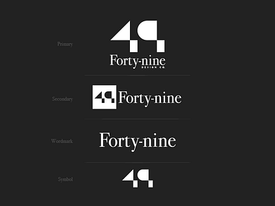 Forty-nine Design Logo branding abstract brand clean design elegant expensive logo redesign