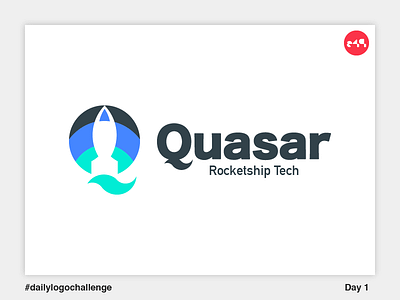 Daily Logo Challenge Day 1 challenge logo rocket rocketship