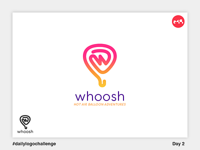 Whoosh | Logo adventure challenge daily logo whimsical whoosh