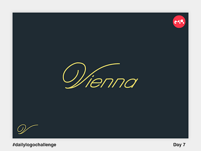 Vienna Wordmark 7/50 brand fashion gold logo vienna wordmark