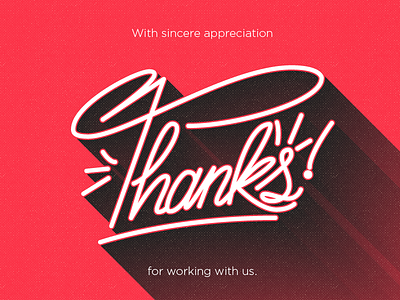 Thank You Postal 02 card lettering postal thank you