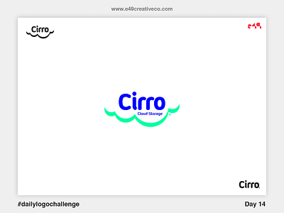 14/50 Cirro Cloud Services Logo challenge cirro cloud daily logo mark modern storage