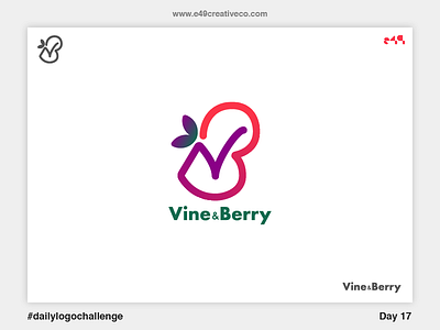 17/50 Vine & Berry Logo berry challenge daily icon logo monogram vine vinyeard