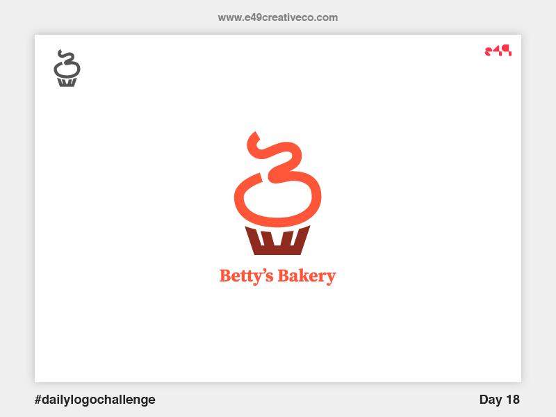 18 Betty's Bakery Logo icon b cupcake bakery challenge logo